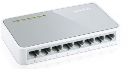TP-LINK - Desktop Switch - 8 ports RJ45 - Speed 10/100Mbps - Plug and Play - Power saving technology