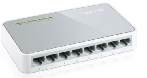 TP-LINK - Switch mesa - 8 portas RJ45 - Velocidade 10/100 Mbps - Plug and Play - Tecnologia poupança de energia