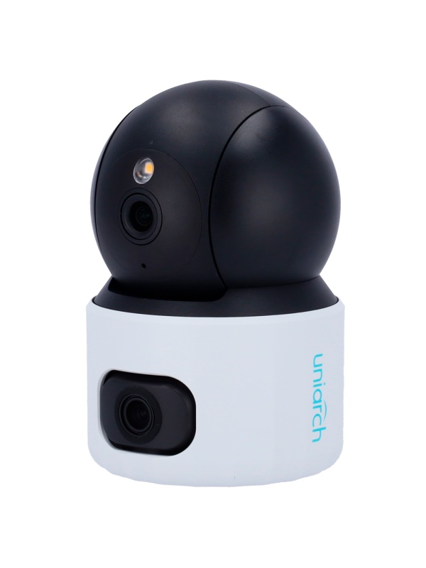 Uniarch Panda S Series IP Chamber - High Image Quality RESOLUTION UP TO 3MPX - Double Lens: Fixed (Overview) and PT (mobile) - Detection of people, vehicles, pets and crying - Smart Double Lighting: IR and White Light - Aud