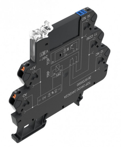 Weidmuller TERMSERIES 1 contacto TOP 24VDC 24VDC 2A ligação Push In 2618720000