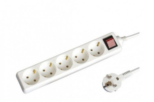000000005 - 8436021940056 Base múltipla 5T + Int. (3x1,0mm) 1,5M Branco