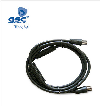002601352 - 8433373013520Cabo coaxial de TV com filtro 1,5M macho para fêmea Preto