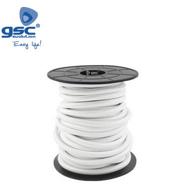 003902998 - 8433373029989 Cabo têxtil 10M (2x0,75mm) Branco