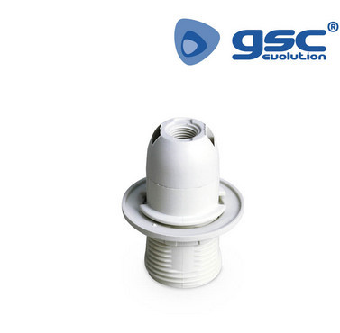 101530002 - 8433373037731Suporte de lâmpada termoplástico semi-roscado E14 Branco