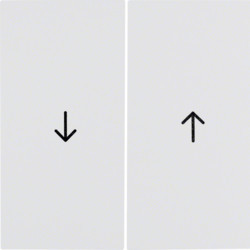 16258989 - S.1/B.x - tecla dupla estores, branco HAGER EAN:4011334278351