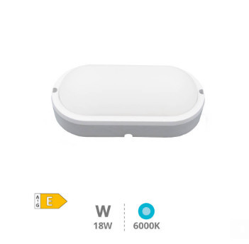 200205069 - 8433373066601Aplique de parede oval LED Mushie 18W 6500K IP65