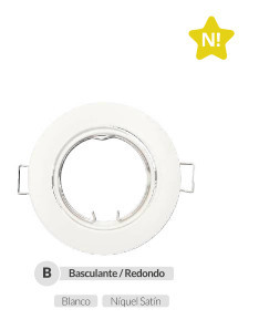 200405016 - 8433373070011Anel inclinável redondo embutido Chandur Satin Nickel