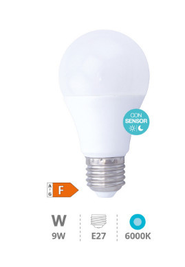 200680003 - 8433373061651Lâmpada LED padrão com sensor crepuscular 9W E27 6000K