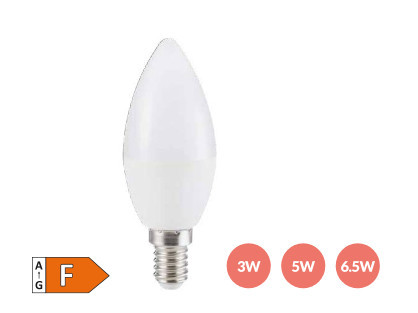 200695018 - 8433373056558 Candeeiro de vela LED 6,5 W E14 3000 K