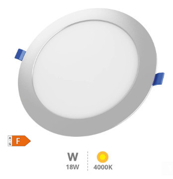 201000062 - 8433373062986Downlight embutida LED redondo Belur 18 W 4000 K cinza