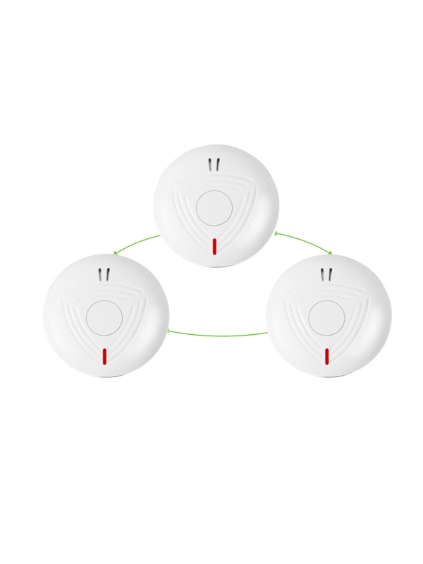 3 Interconnected Autonomous Smoking Detectors - Allows the connection of several RF detectors - Battery Duration 10 Years - Alarm Indicator Light - Sound Alarm 85 DB A 3M - Certificate EN 14604: 2005