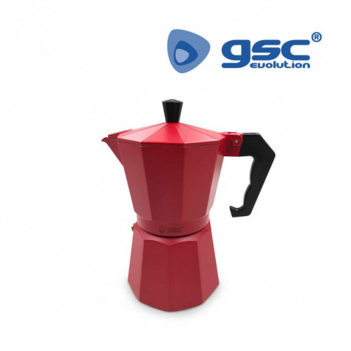 400010010 - 8433373006980 Kalossi cafeteira 6 xícaras vermelha