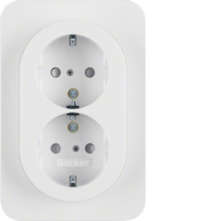47292089 - R.1 - Schuko x2 monob. obtur, branco