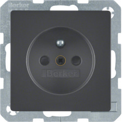 6765766086 - Q.x - tomada FR obturad., antracite HAGER EAN:4011334380603
