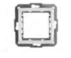 Adaptador+chasis BERKER S1, B3 y GIRA-E2/EVENT/SISTEM 55 (negro)