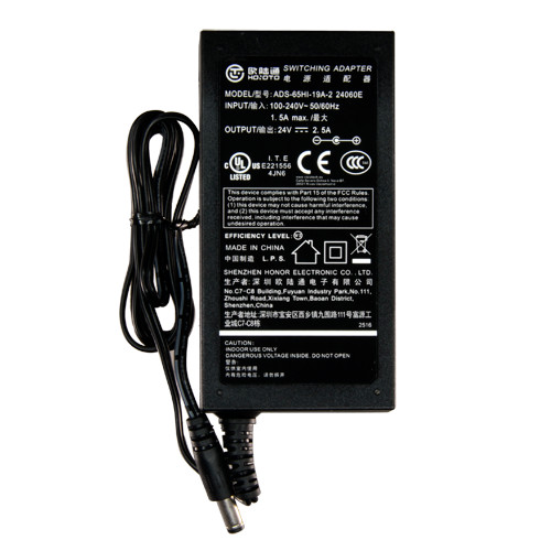 Alimentador electrónico - 24 V / 2500 mA - Reduzidas dimensões - 110 (Al) x 55 (Lg) x 30 (Fd) mm - 220 g - Estabilizado