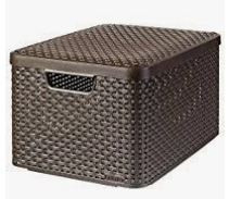 Caja L con cubrir Estilo 30L Chocolate