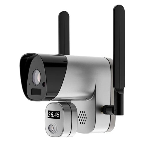 Cámara IP Wifi 2 Megapíxel - Medición da temperatura cuerpo - Precisión ± 0.3ºC - Distancia de medición hasta 1.5m - Conexión con Aplicación de Teléfono inteligente - ONVIF a conexión con NVR