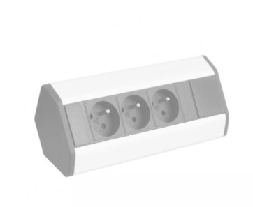 Extensão de canto CORNER BOX - 230 V. Tomada móvel 3x230V AC. carga atual até 16 A.