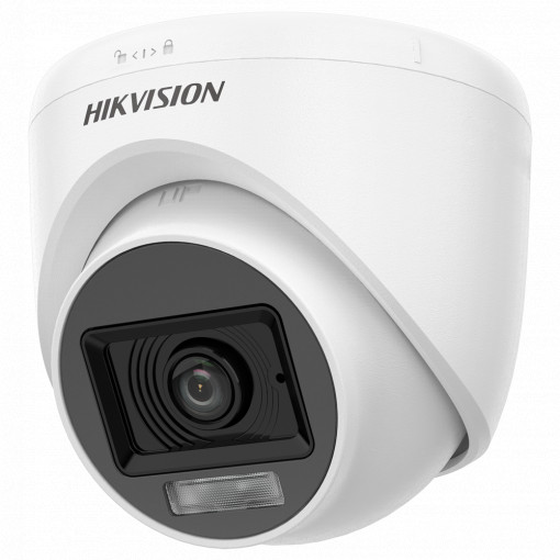 Hikvision - Cámara Domo 4en1 Gama Value - 3K (2960x1665) CMOS - Lente 2.8 mm | Apto para interior - Dual light: Smart IR 20 m, luz blanca 20 m - Audio sobre cable coaxial | Micrófono integrado