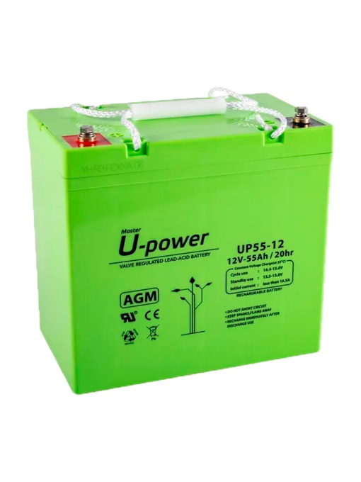 Machugas - Batería recargable - Tecnología dirigir ácido Prolongación - Voltaje 12 V - Capacidad 55 Ah - 210 x 228 x 137 mm / 17700 g - A respaldo ou usar directo