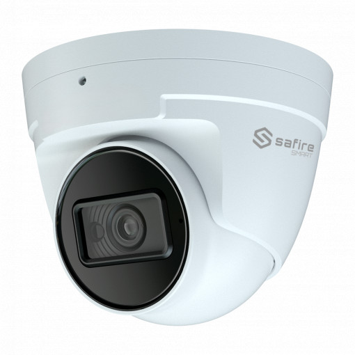 Safire Smart - Câmara Turret IP gama I1 AI Advanced - Resolução 4 Megapixel (2592x1520) - Lente 2.8 mm | Áudio e Alarmes | IR 30m - IA avançada:Perímetro, Facial, Contagem, Metadados - Impermeabilidade IP67 | PoE (IEEE802.3af)