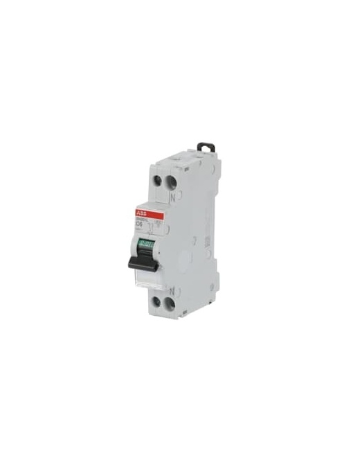 SN201 C16 -L - Circuit Breaker 16A, Curve C, 6KA/10K, 1p+N (1mod.), Neutral to left.