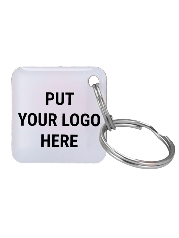 Tag de proximité personnalisable du support de clé - dans 125 kHz passif | 500 unités - Numéro d'identification personnalisé et logotype imprimé - Logotype personnalisé jusqu'à 2 couleurs - Couleur de balise élégable! Résine époxy - Envoyez le logo, la couleur et le quant