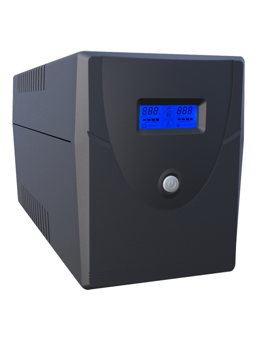 UPS monofásica line-interactive - Potencia 2000VA/1200W - Entrada 220~240 Vac /Saída 230 Vac - 4 saídas SAI/UPS protegidas - Tempo de recarga 6~8 h - 2 baterias seladas de chumbo-ácido (incluídas)