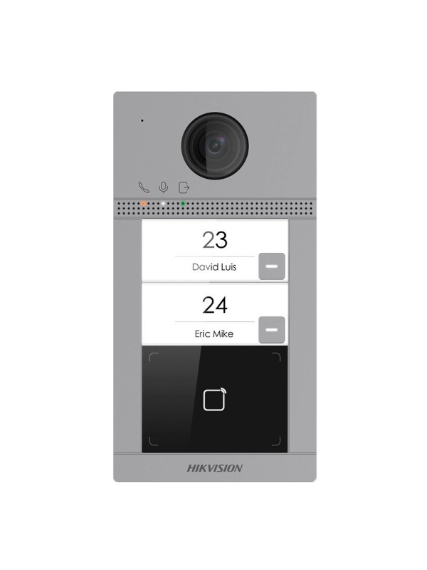 Videoporteiro IP WiFi 2 apartamentos - Câmara 2 Mpx | Áudio bidirecional - Abertura com cartão MF 2 relés - Aplicação móvel com ou sem monitor - Adequado para uso exterior IP65 | IK08 - Montagem em superfície | PoE