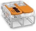 WAGO - Ligador compacto | até 0 4mm* | laranja I transparente | 2 condutores | ref. 221-412