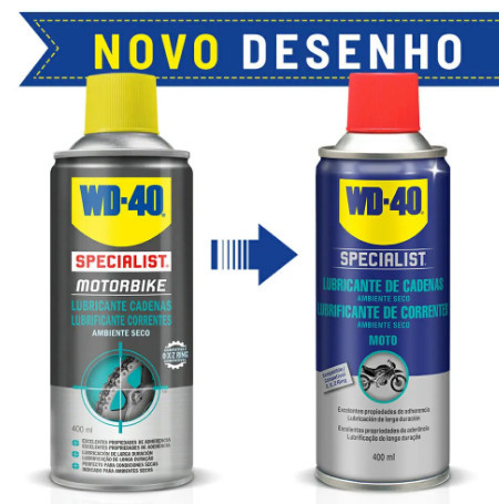 WD40 WD-40 MOTO LUBRIFICANTE DE CORRENTES AMBIENTE SECO 400ml