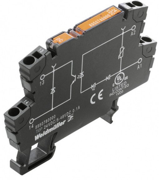 Weidmuller TERMOPTO 1 contacto TOP 24VDC/48VDC 0,5A ligação Push In 8950980000