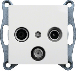 WL3110 - lumina - Tomada TV+FM+SAT term., branco HAGER EAN:8694407000736