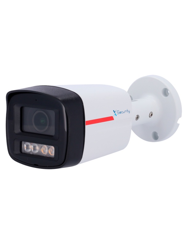 X-Security Bullet IP Câmara Wizcolor - 4 Megapíxel (2688x1520) | Sensor 1/1.8" F1.0 - Lente 2.8mm / LED branco 50m - WDR 120dB | Microfone embutido - WizSense, com classificação de pessoas e veículos - MicroSD 256GB | IP67