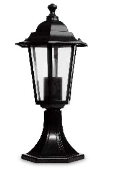 000700076 - 8436021940766 Lanterna de Jardim Alumínio E27 60W - Preto