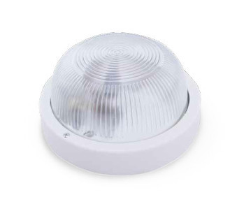 000700647 - 8436021946478 Candeeiro de parede redondo de plástico liso, E27 60W 230V Preto