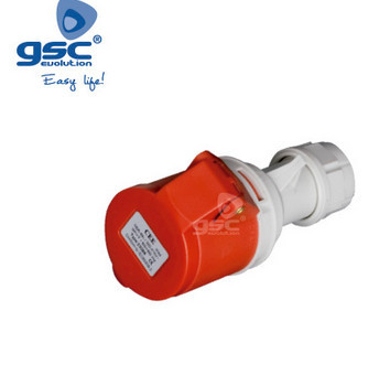 002300387 - 8436021943873 Base aérea Cetac 4P (3P+t) 32A IP44 Vermelho