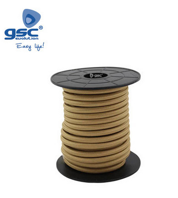 003902994 - 8433373029941Cabo têxtil 10M (2x0,75mm) Castanho Claro