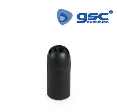 101530001 - 8433373037724 Suporte de lâmpada termoplástico liso E14 Preto