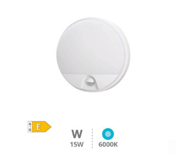 200205060 - 8433373061354Aplique LED redondo Doko com sensor de movimento 15W 6000K Branco