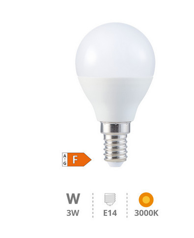 200690024 - 8433373056688Lâmpada LED esférica 3W E14 3000K