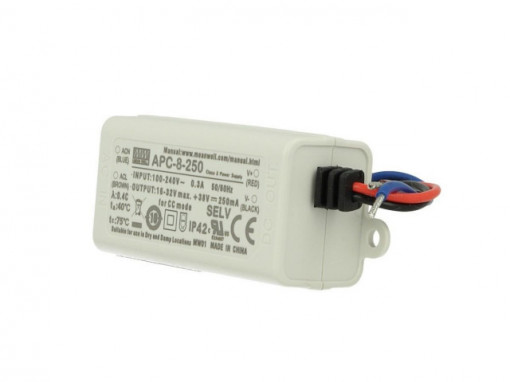 202233.1210 - Drive CC Led Mean Well IP42 16-32Vdc 250mA APC-8 - Quant. fornecida = 1 un