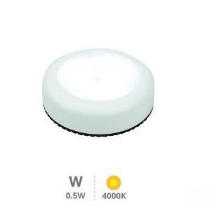 203000004 - 8433373054370Luz LED redonda para armário com sensor de movimento 0,5W 4000K