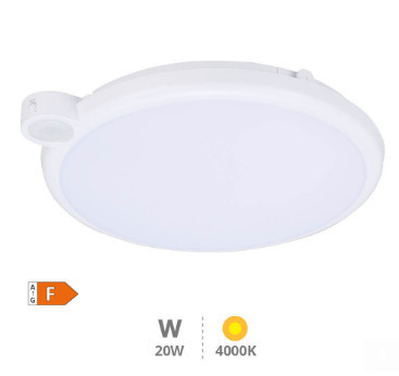 203610007 - 8433373064966Plafon LED Kamina com sensor de movimento e crepúsculo 20W 4000K