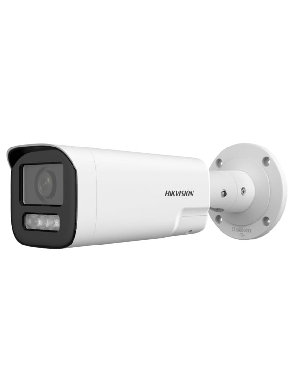 Bullet Carama IP HIKVISION VALUE - Resolution 4 Megapíxel (2560x1440) - Motorized Lens 2.8 ~ 12 mm - hybrid light 50 m | ALARMA Y DOUBLE FLASH - INTEGRATED MICROPHONE | Alasia | Microsd - Movement Detección 2.0 | POE | IP67