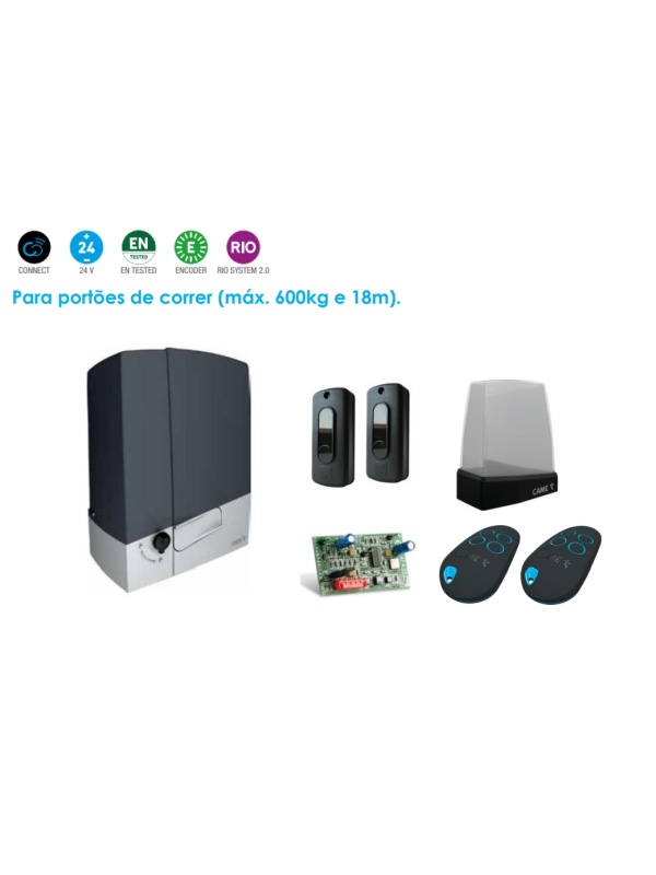 CAME - KIT 8K01MS-004 - Para portões de correr até 600kg / 18m