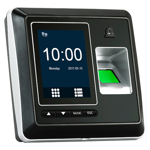 Control de acceso autónomo - Biometría e tarjeta EM - 3.000 grabaciones | 160.000 archivos - TCP/IP, RS485 e Wiegand - Controlador integrado - Software gratis etime