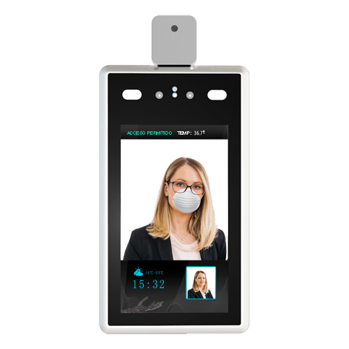 Control de Acceso - Detección de Fiebre e Mascarilla - Reconocimiento facial - 22.400 caras, 100.000 archivos - TCP/IP, USB | Modos de operación - Software sVMS2000 gratis incluido