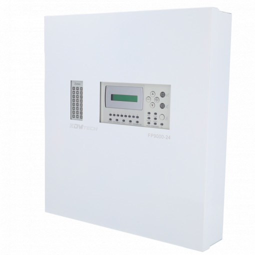 Conventional Center of 24 Zones with LCD screen - 2 Siren Output - 2 Alarm and Failure Exits and 10 Configurable Relay Outputs - Output for repeater - up to 30 Detectors per Zone - Automatic Detection of Line End Resistance